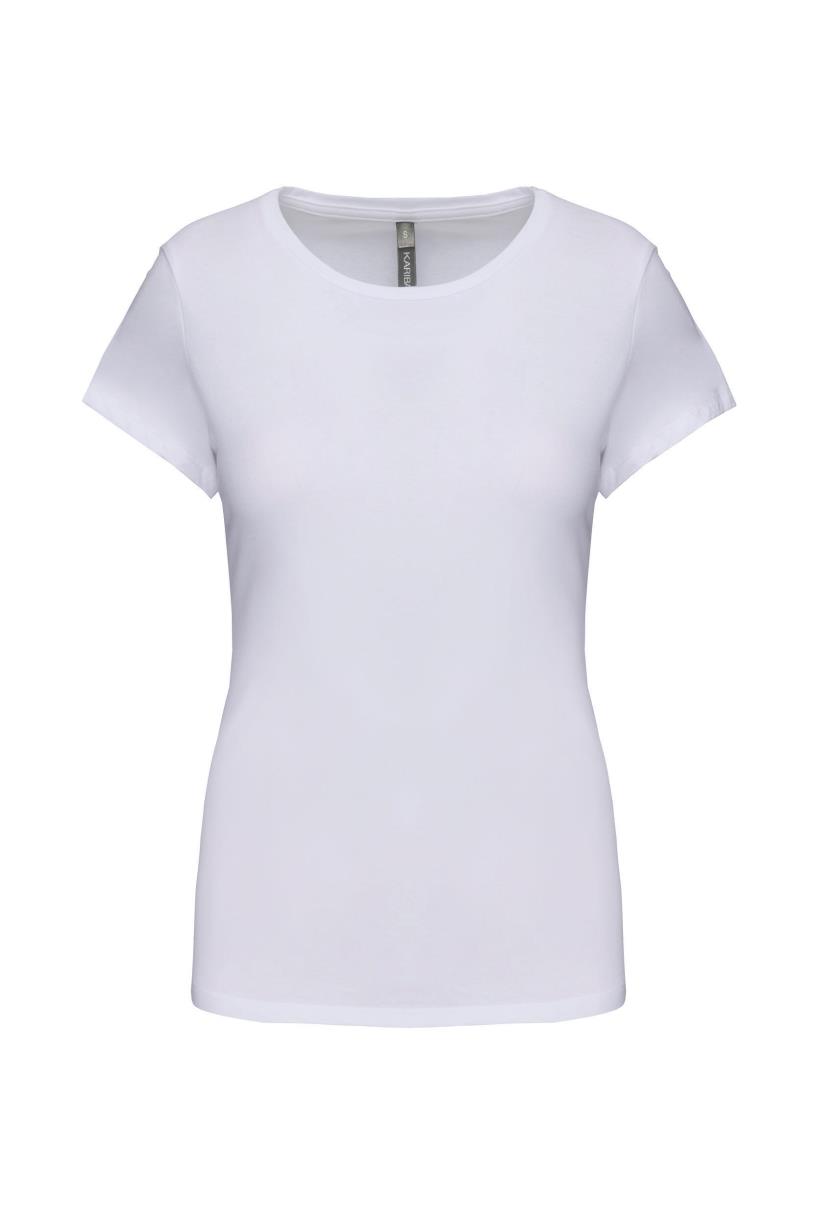 Kariban Dames-t-shirt ronde hals korte mouwen bedrukken - Afbeelding 4
