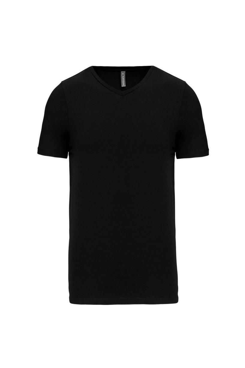 Kariban T-shirt korte mouwen V-hals bedrukken