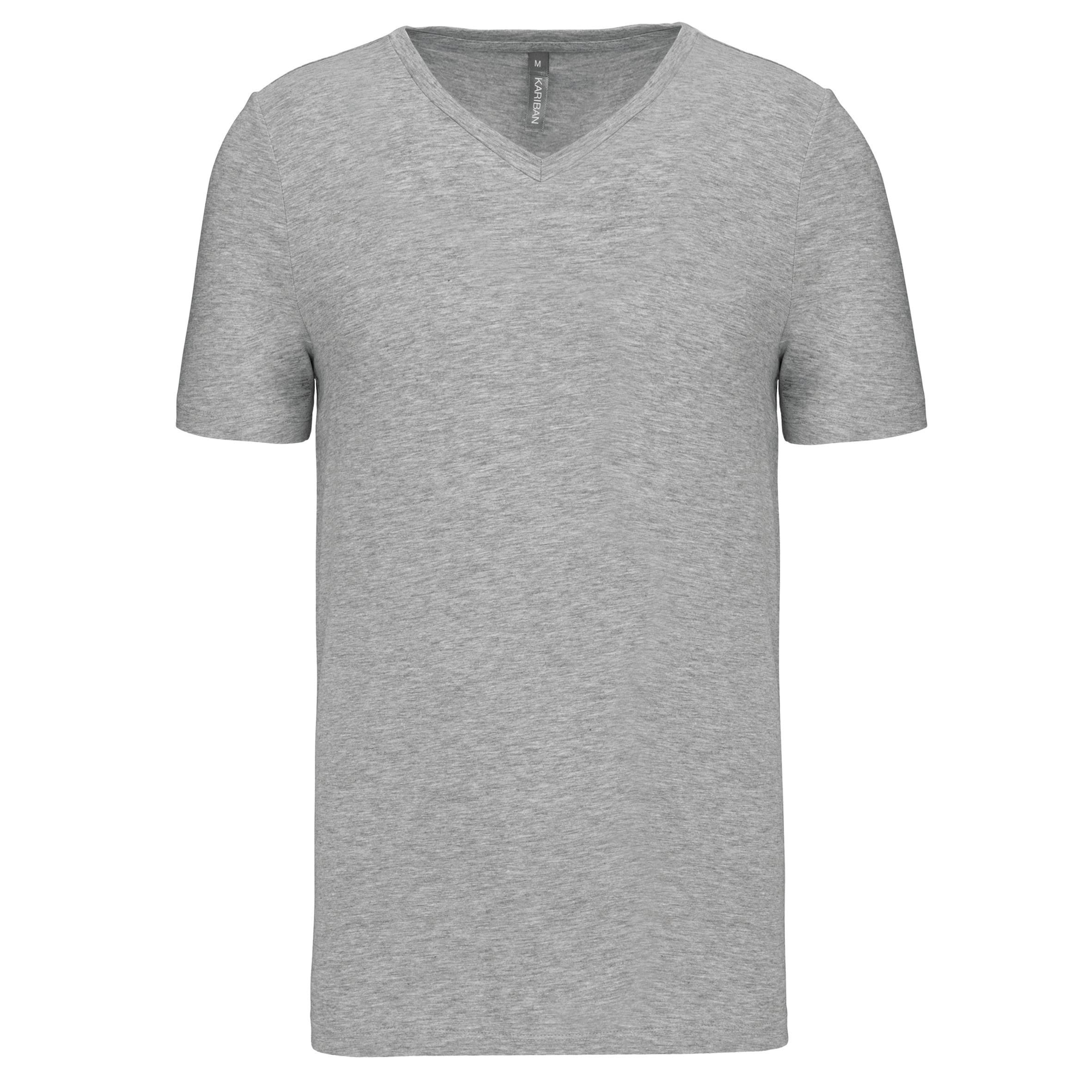 Kariban T-shirt korte mouwen V-hals bedrukken - Afbeelding 2