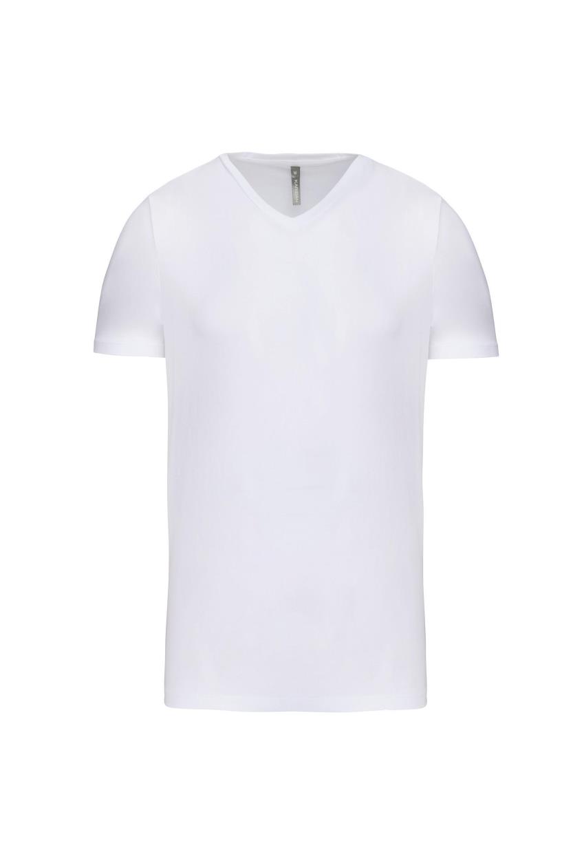 Kariban T-shirt korte mouwen V-hals bedrukken - Afbeelding 4