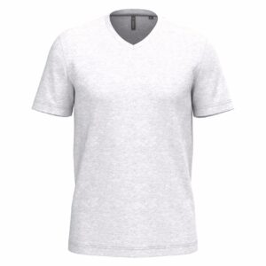 Kariban T-shirt V-hals korte mouwen bedrukken