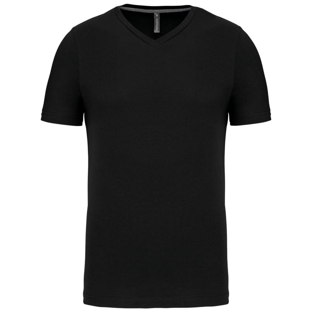 Kariban T-shirt V-hals korte mouwen bedrukken - Afbeelding 2