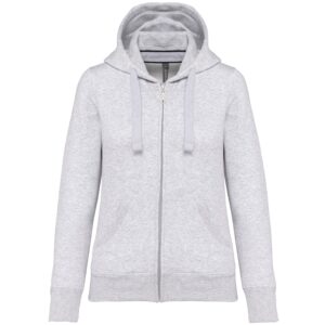 Kariban Damessweater met rits en capuchon bedrukken