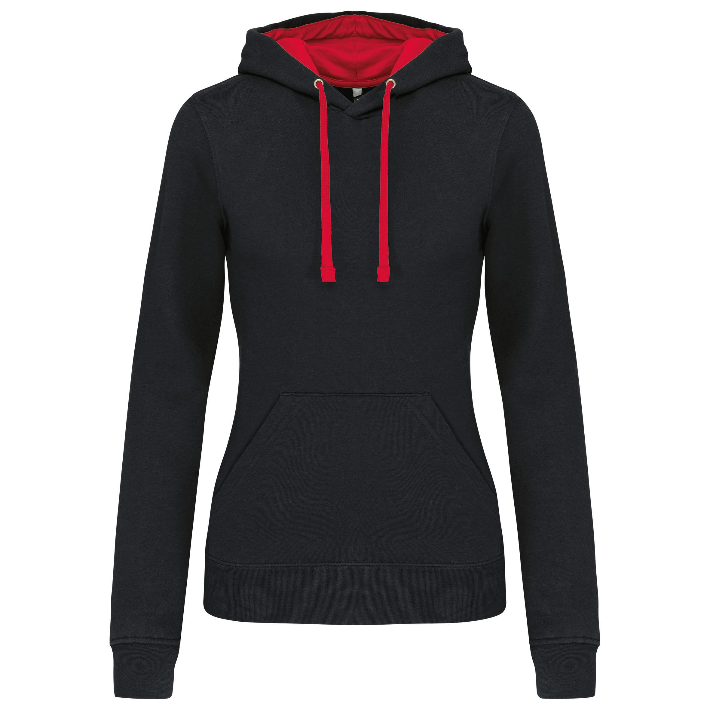 Kariban Damessweater met capuchon in contrasterende kleur bedrukken - Afbeelding 2