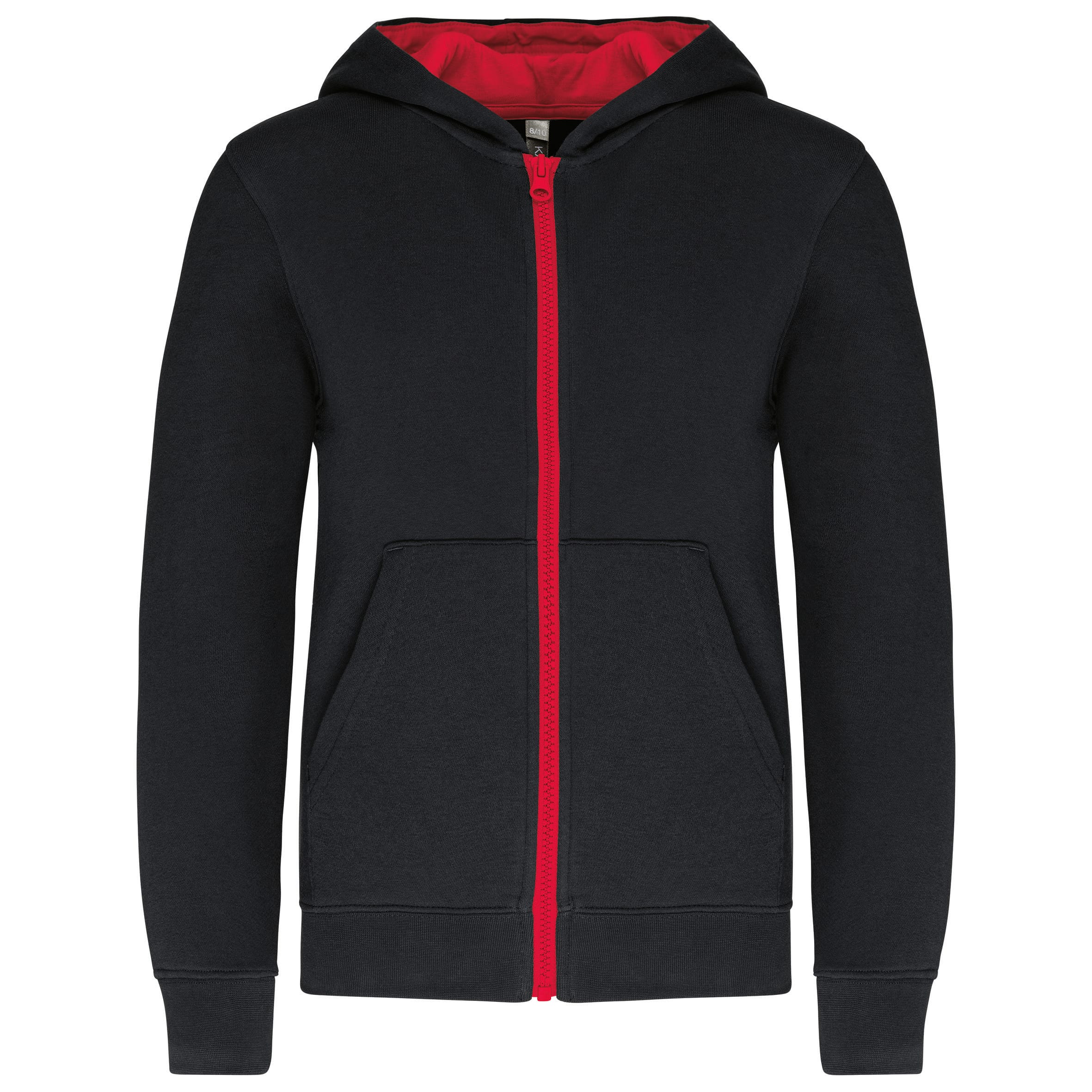 Kariban Kindersweatvest met capuchon bedrukken - Afbeelding 2