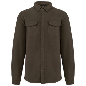Kariban Overshirt van fleece met sherpavoering bedrukken