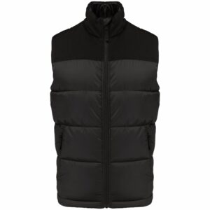 Kariban Tweekleurige gewatteerde bodywarmer uniseks bedrukken