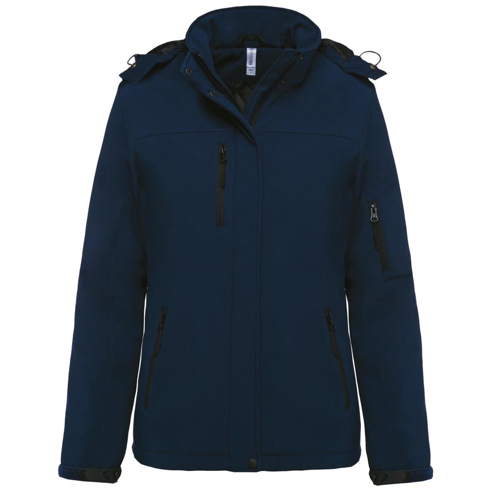 Kariban Gewatteerde softshell damesparka met capuchon bedrukken - Afbeelding 3