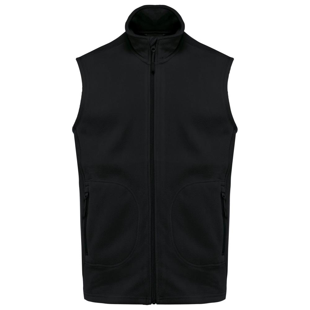 Kariban Ecologische uniseks bodywarmer van microfleece bedrukken