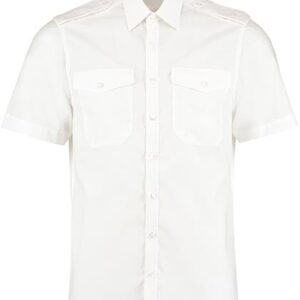 Kustom Kit Men´s Tailored Fit Pilot Shirt Short Sleeve bedrukken