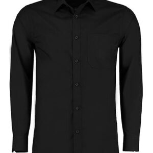 Kustom Kit Men´s Tailored Fit Poplin Shirt Long Sleeve bedrukken