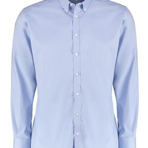 Kustom Kit Men´s Slim Fit Stretch Oxford Shirt Long Sleeve bedrukken