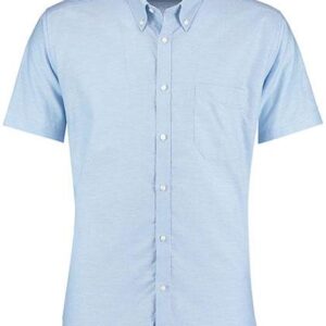 Kustom Kit Men´s Slim Fit Workwear Oxford Shirt Short Sleeve bedrukken
