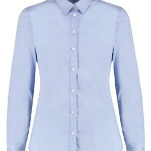 Kustom Kit Women´s Tailored Fit Stretch Oxford Shirt Long Sleeve bedrukken