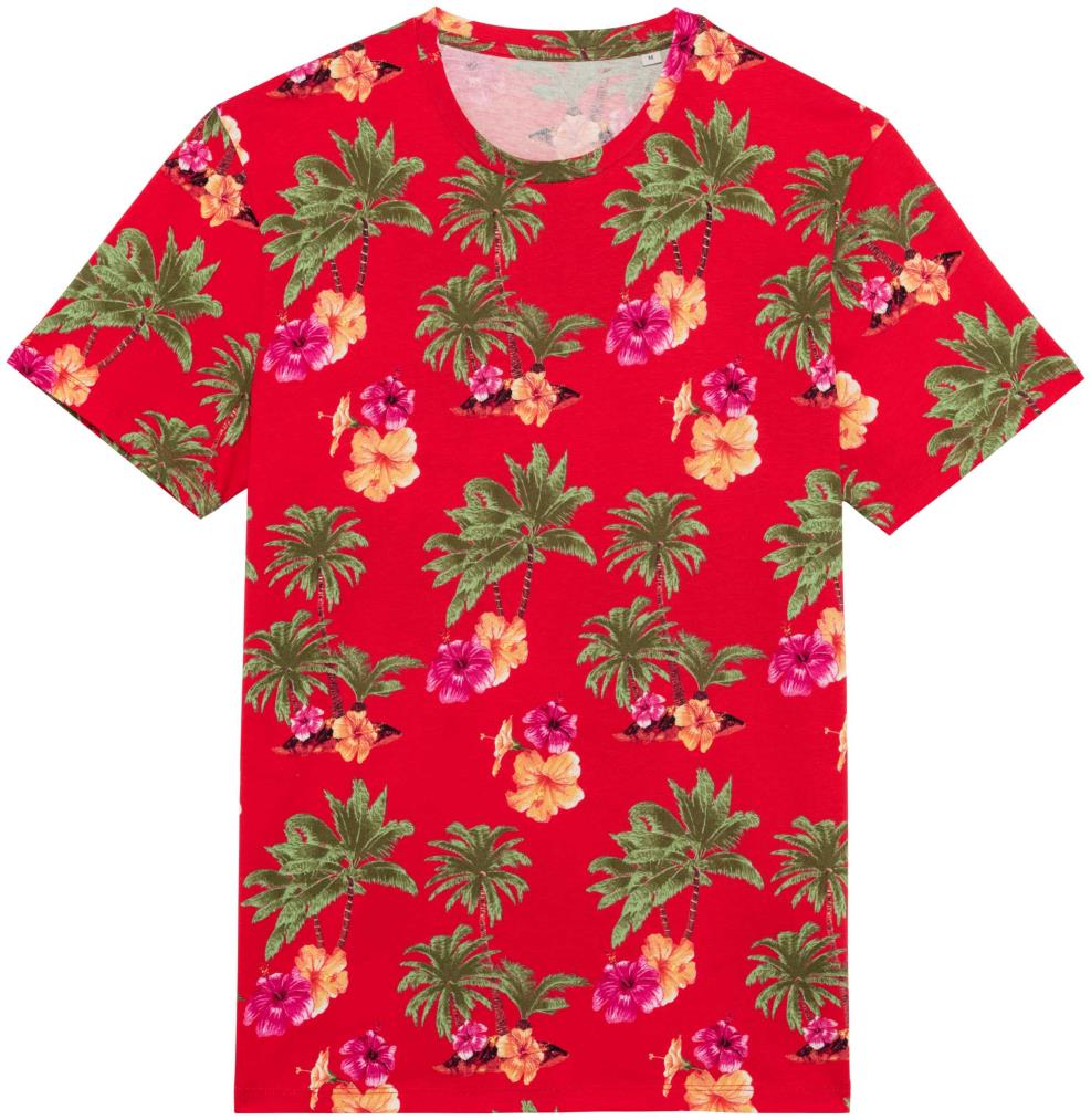 Native Spirit Ecologisch heren-T-shirt met tropische print bedrukken - Afbeelding 4