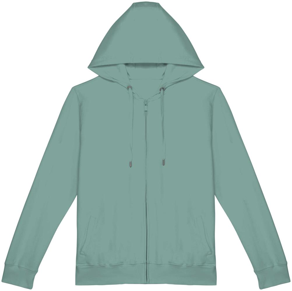 Native Spirit Ecologische uniseks sweater met rits en capuchon French Terry bedrukken - Afbeelding 3