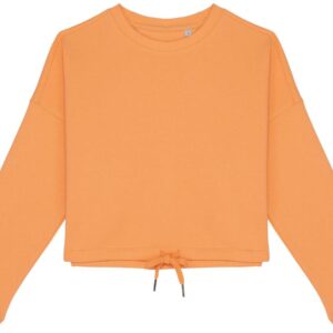 Native Spirit Ecologische cropped damessweater met ronde hals bedrukken