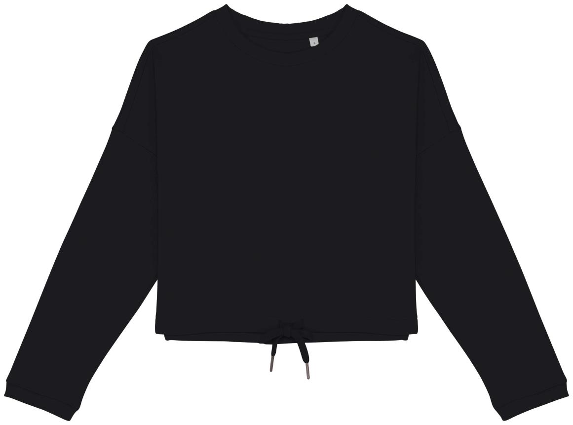 Native Spirit Ecologische cropped damessweater met ronde hals bedrukken - Afbeelding 2