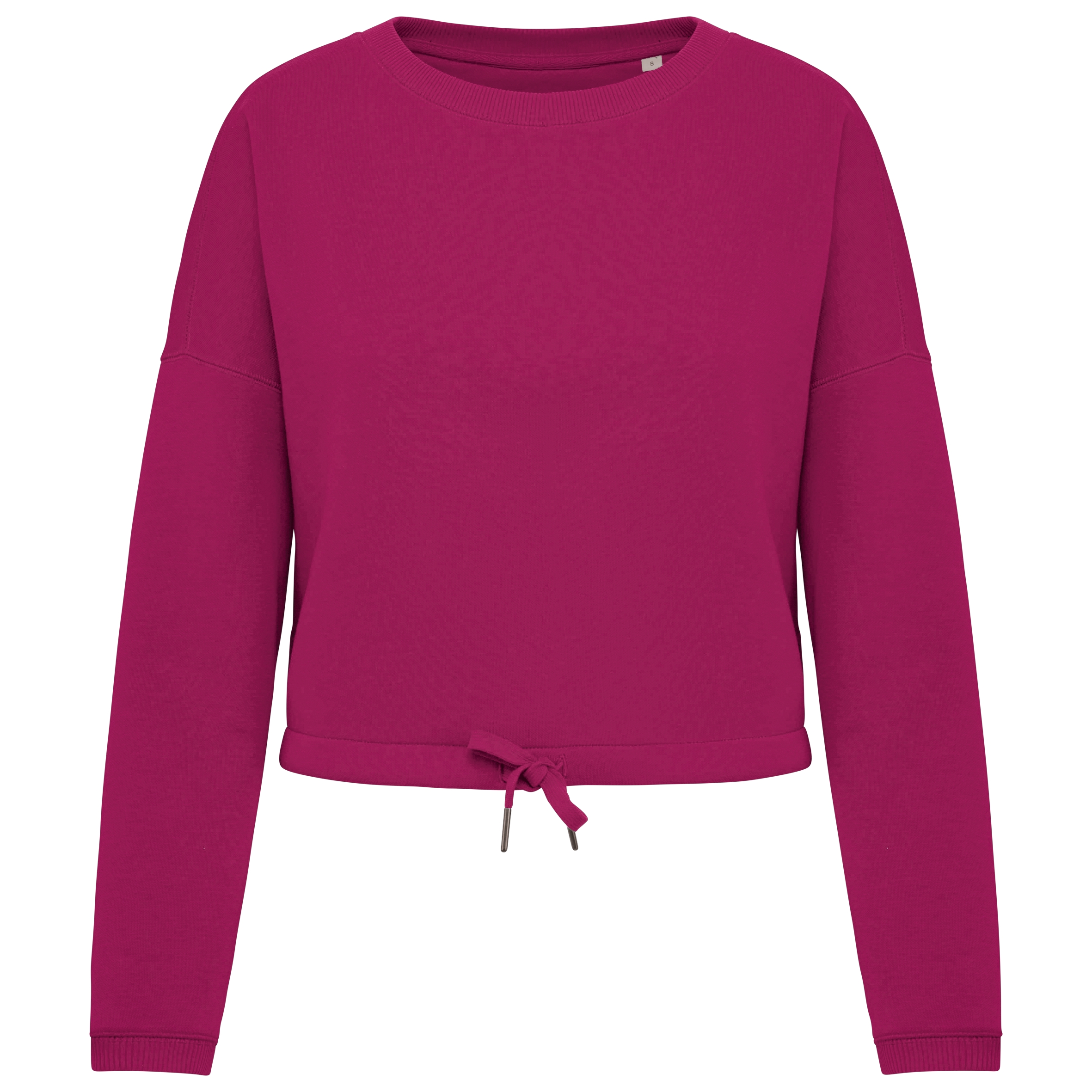 Native Spirit Ecologische cropped damessweater met ronde hals bedrukken - Afbeelding 3