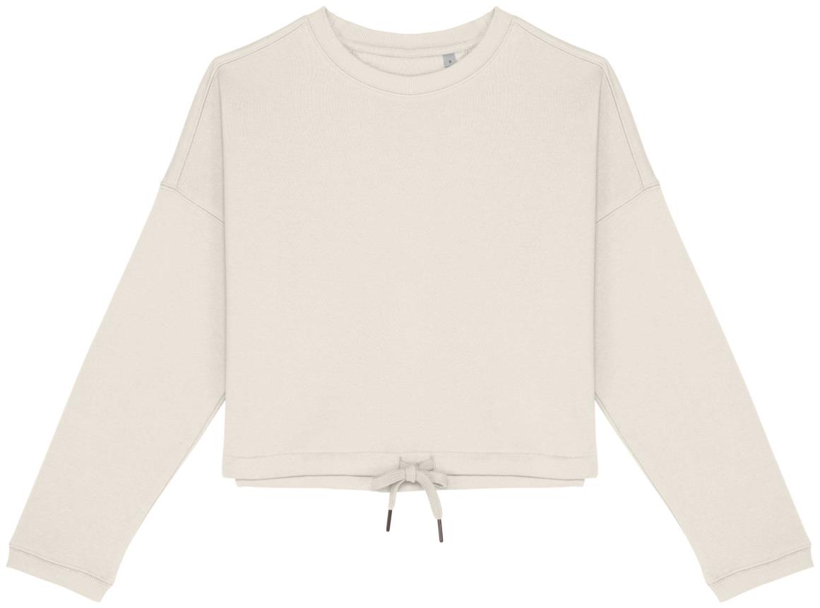 Native Spirit Ecologische cropped damessweater met ronde hals bedrukken - Afbeelding 4