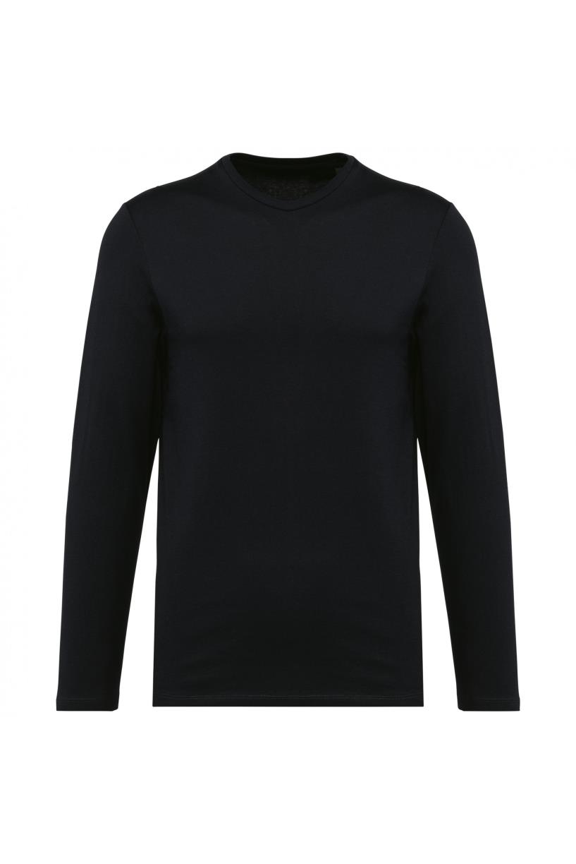 Kariban Supima® heren-T-shirt ronde hals lange mouwen bedrukken