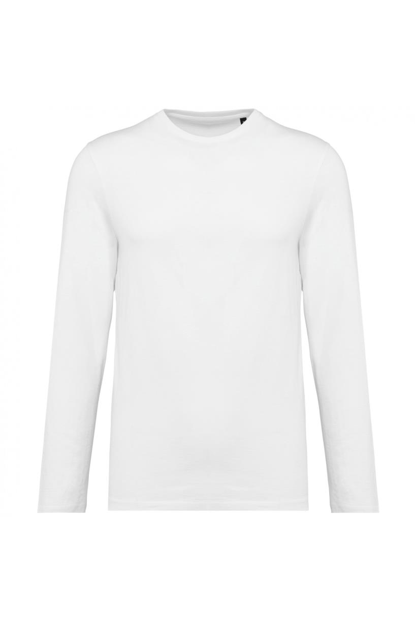 Kariban Supima® heren-T-shirt ronde hals lange mouwen bedrukken - Afbeelding 3