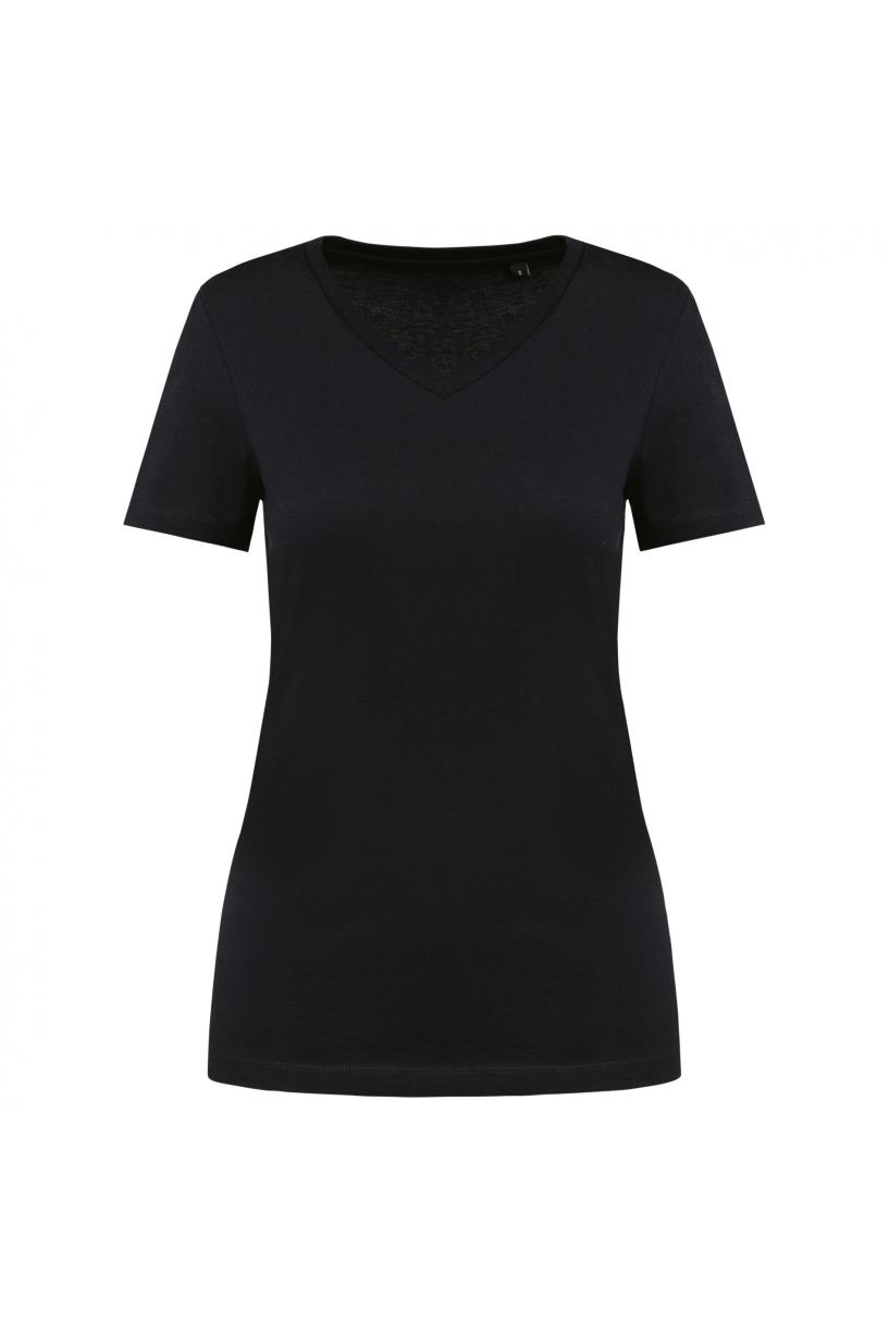 Kariban Supima® dames-T-shirt V-hals korte mouwen bedrukken