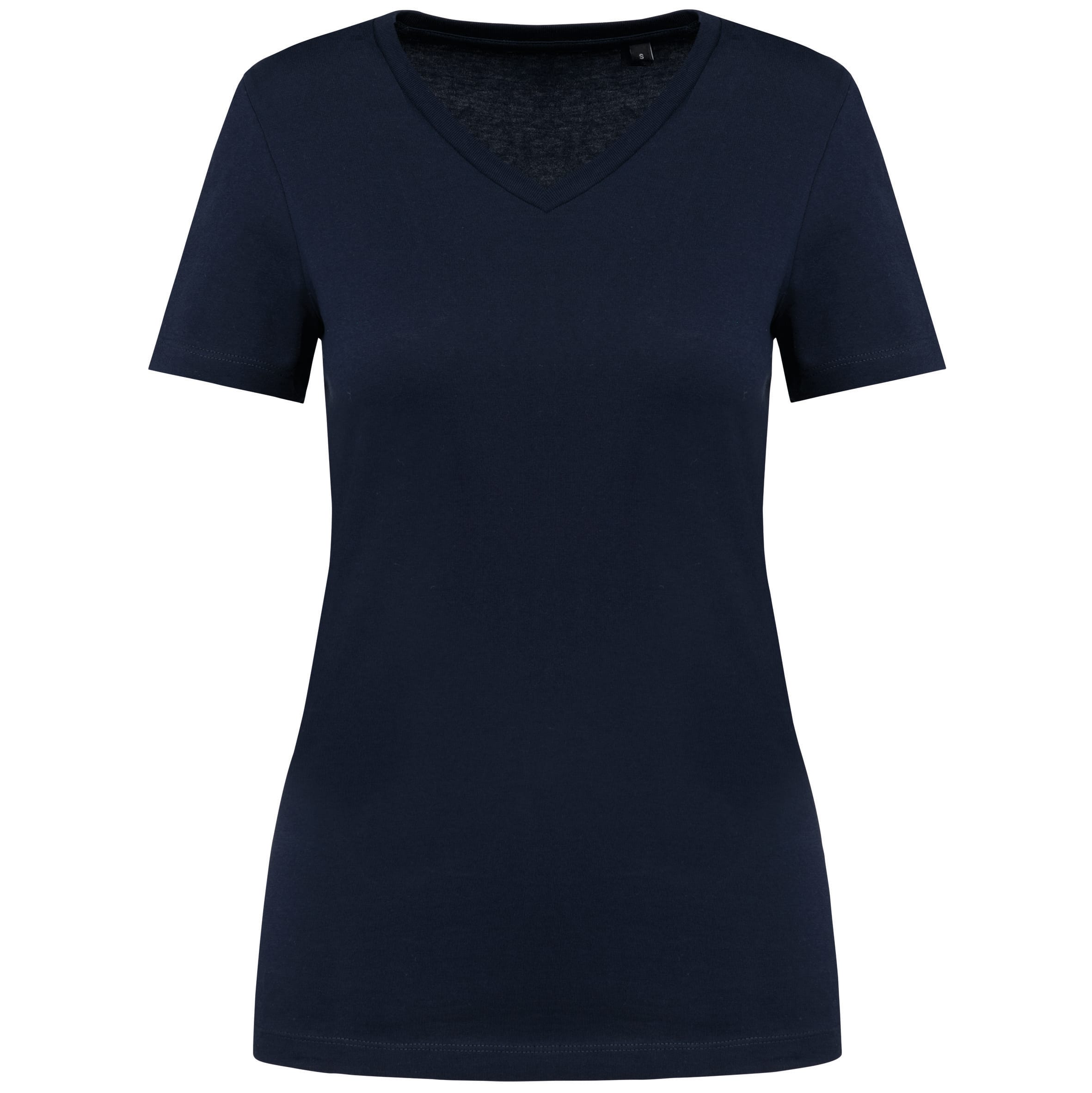 Kariban Supima® dames-T-shirt V-hals korte mouwen bedrukken - Afbeelding 2