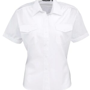 Premier Ladies Pilot Short Sleeved Shirt bedrukken