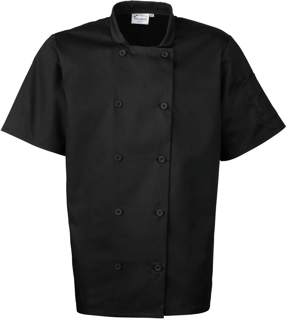 Premier Short Sleeve Chefs Jacket bedrukken