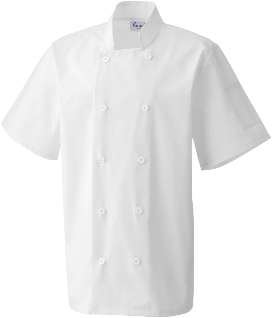 Premier Short Sleeve Chefs Jacket bedrukken - Afbeelding 3