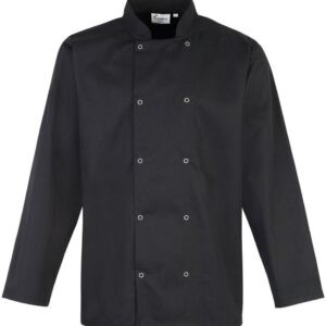 Premier Long Sleeve Press Stud Chef's Jacket bedrukken