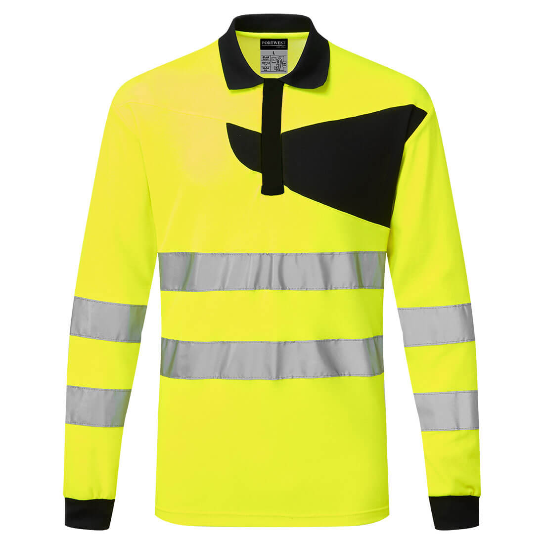 Portwest PW2 Hi-Vis Poloshirt L/M bedrukken - Afbeelding 2