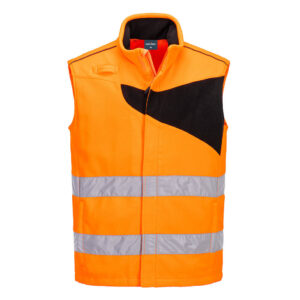 Portwest PW2 Hi-Vis Fleece bodywarmer bedrukken