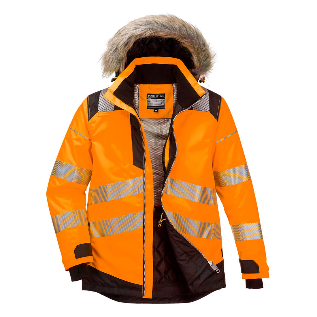 Portwest PW3 Hi-Vis Winter Parka bedrukken
