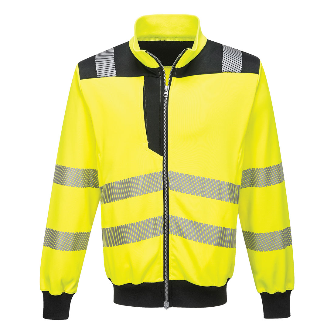 Portwest PW3 Hi-Vis sweatshirt met rits bedrukken - Afbeelding 2