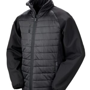 Result Black Compass softshell jacket bedrukken