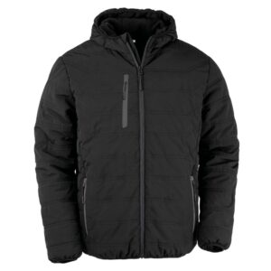 Result Gewatteerd gerecycleerd jasje black compass bedrukken