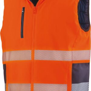 Result Reversible soft padded safety gilet bedrukken