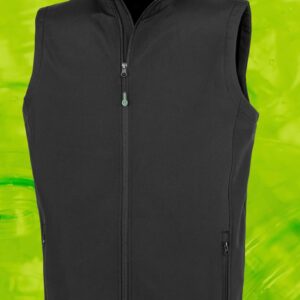 Result Gerecycleerde heren softshell-bodywarmer bedrukken