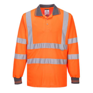 Portwest Hi-Vis Lange Mouw Poloshirt bedrukken