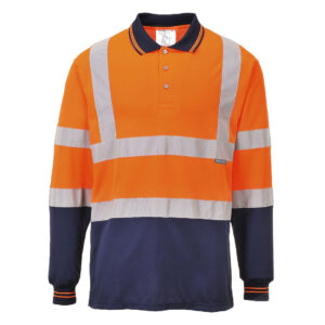 Portwest Tweekleuren Polo met lange mouw bedrukken