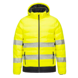 Portwest Hi-Vis Ultrasonic Heated Tunnel Jacket bedrukken