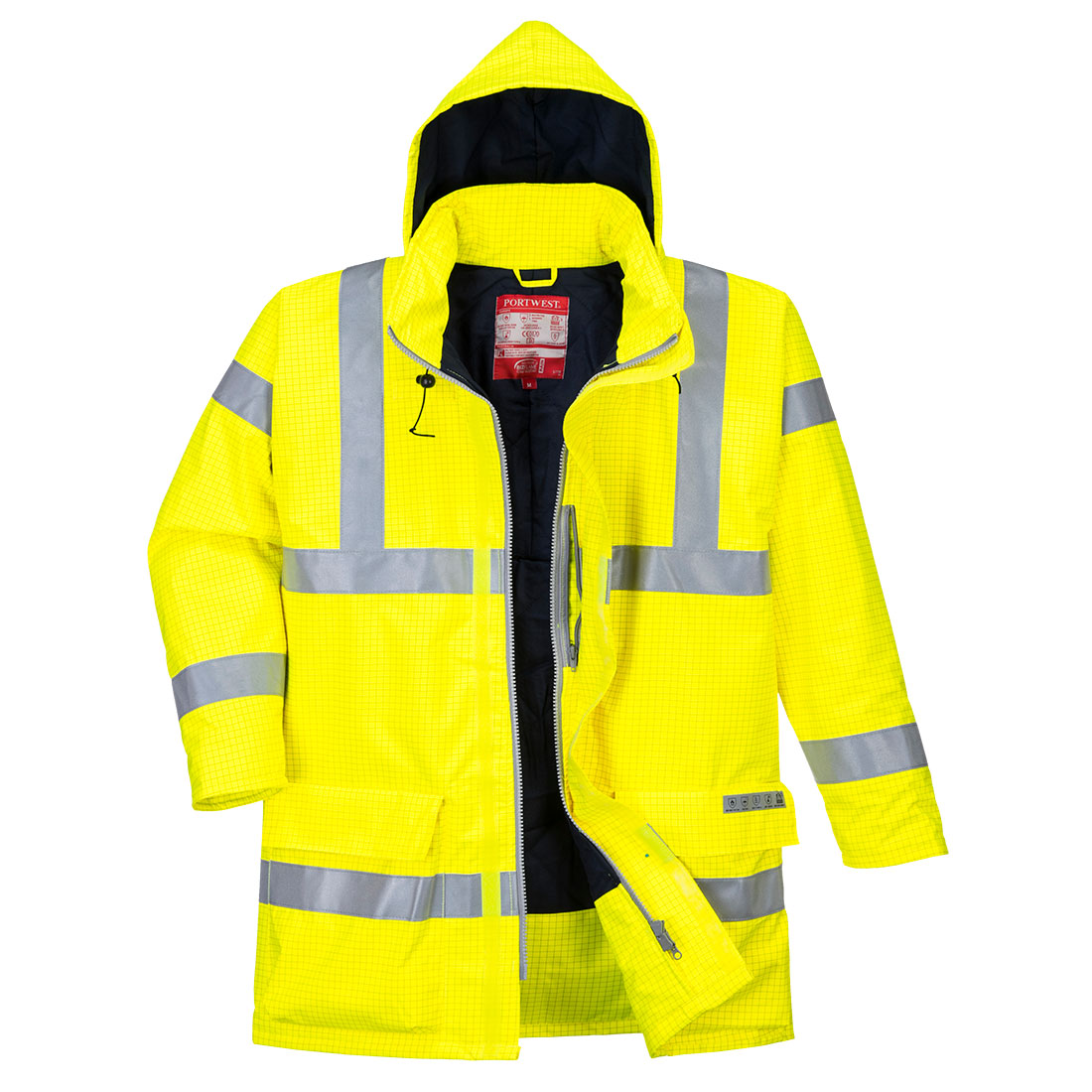 Portwest Bizflame Regen Hi-Vis Ademende en Antistatisch FR Jack bedrukken - Afbeelding 2