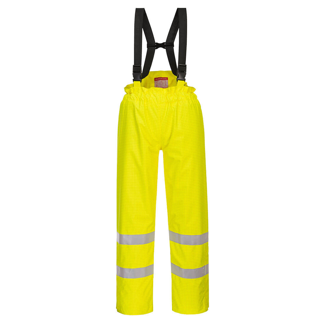 Portwest Bizflame Gevoerde Regenbroek Hi-Vis Antistatisch FR bedrukken - Afbeelding 2