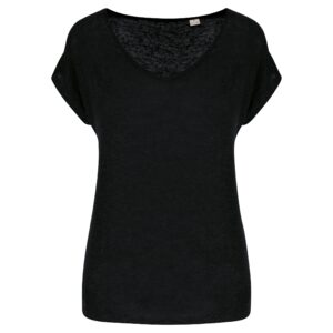 Spasso Linnen dames-t-shirt V-hals bedrukken