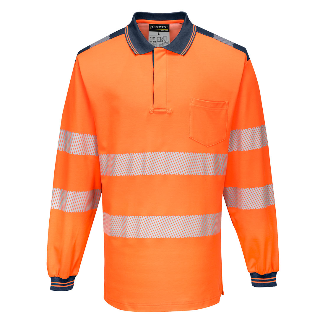 Portwest PW3 Hi-Vis Poloshirt Langemouw bedrukken - Afbeelding 2
