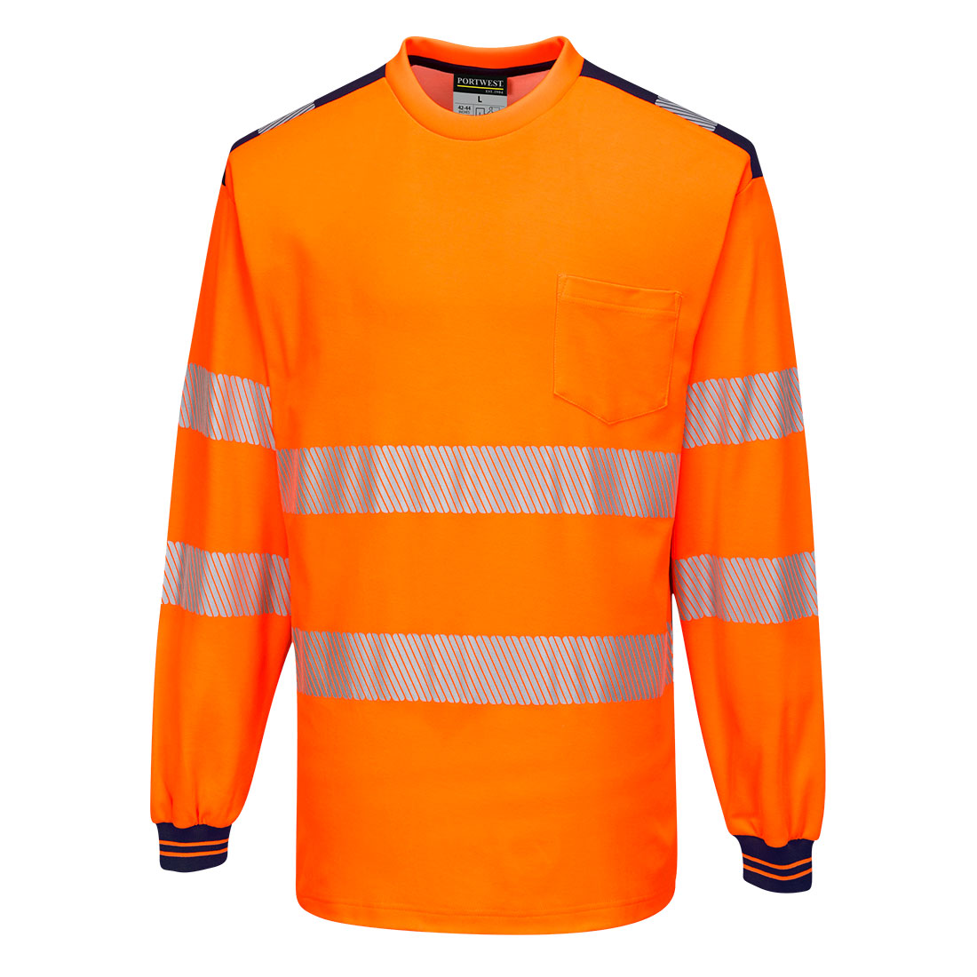 Portwest PW3 Hi-Vis T-shirt met lange mouw bedrukken - Afbeelding 2