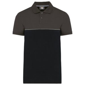 WK Designed To Work Ecologische uniseks polo met korte mouwen in twee kleuren bedrukken