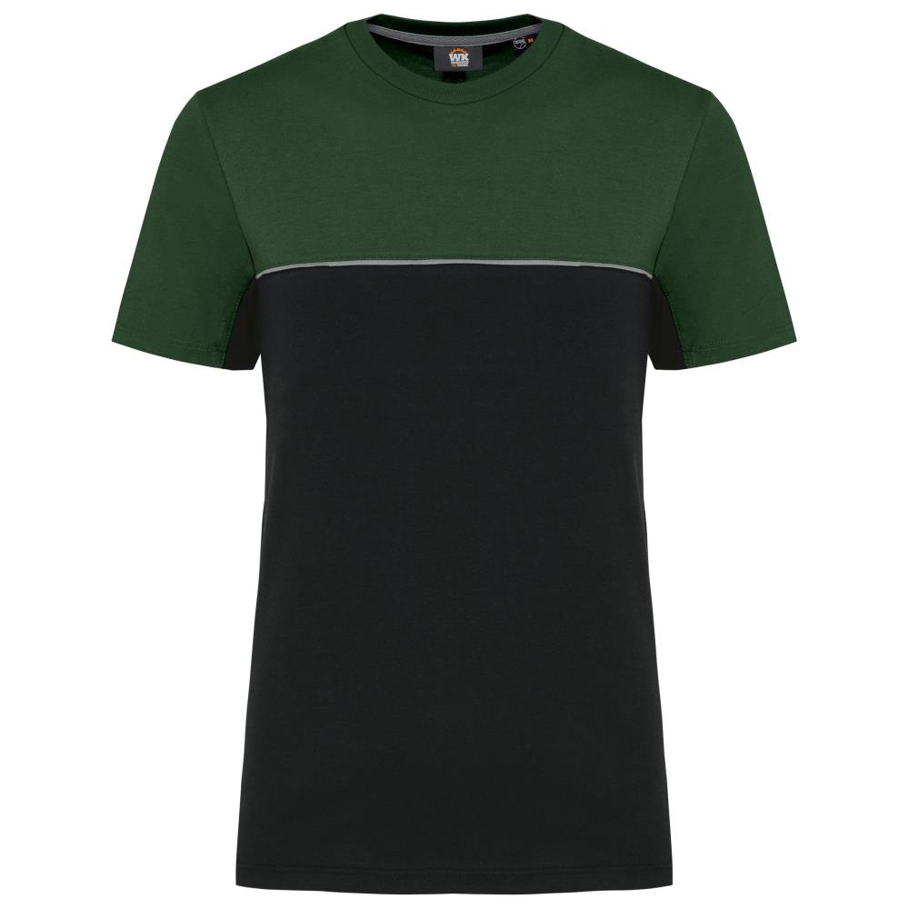 WK Designed To Work Ecologisch en tweekleurig uniseks T-shirt met korte mouwen bedrukken - Afbeelding 2